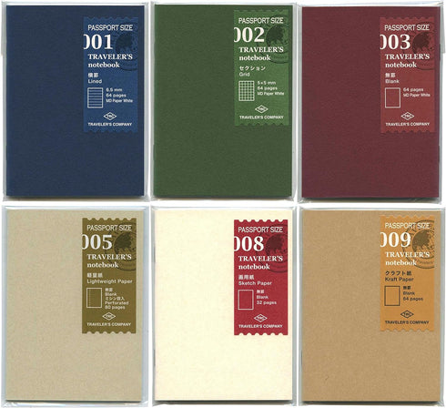 MIDORI TRAVELER'S Passport Size Refill 008 /sketching heavy papaer...