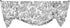 Victoria Park Toile Tie-Up Valence Window Curtain, Black...
