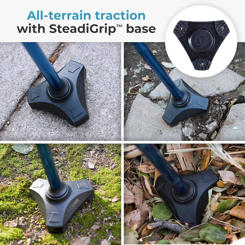 HurryCane Freedom Edition Foldable Walking Cane with T Handle...