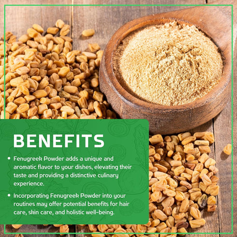Jiva Organics Organic Fenugreek Powder 7oz Bag - Gluten Free, Non-GMO, Methi Powder, Pure, Raw & Natural - Great As A Spice Or Even For Hair Growt...