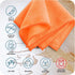 Hearth & Harbor Microfiber Cleaning Cloth, Microfiber Towels for Cars 12 Pack Washcloths, Orange Cleaning Rags, Reusable Microfiber Towel, Microfi...