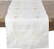 Saro Lifestyle Embroidered Snowflake Design Table Runner, Ivory, 16"x72"...