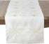 Saro Lifestyle Embroidered Snowflake Design Table Runner, Ivory, 16"x72"...