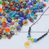 Fun-Weevz 50 PCS Assorted Glass Beads for Jewelry Making Adults, Large and Small Bulk Glass Beads for Crafts, Craft Lampwork Murano Bead Mix for B...