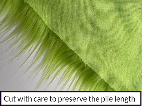 Bianna Lime Green Faux Fur Fabric, by The Yard, American Seller, Luxury Shag Shaggy Material for Crafting, Sewing, Costumes, Fursuits, Home Decor ...