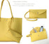 Minimalist Clean Cut Pebbled Faux Leather Tote Womens Shoulder Handbag...