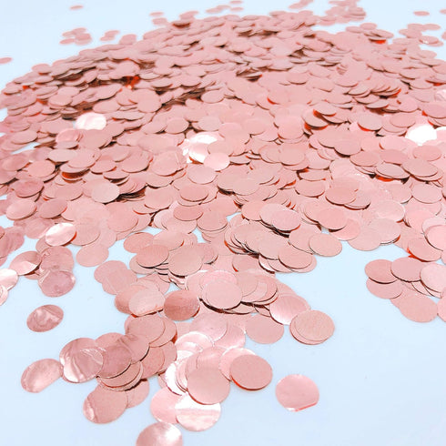 Rose-Gold Foil Metallic Round Table Scatter Dots Mylar Table Confetti Wedding Bridal Shower Engagement Baby Shower Birthday Party Decorations, 60g...