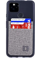 Dockem Luxe M2T Wallet Case for Google Pixel 4a 5G (6.2"): Built-in Invisible Metal Plate for Magnetic Mounting with Canvas Style Synthetic Leathe...