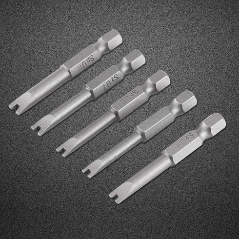 U Shaped Screwdriver Bit Set, 5 Pcs S2 Alloy Steel 50mm Length 1/4" Hex Shank U shaped Magnatic Screwdriver Bits Set U Shaped Magnetic Power Tools...