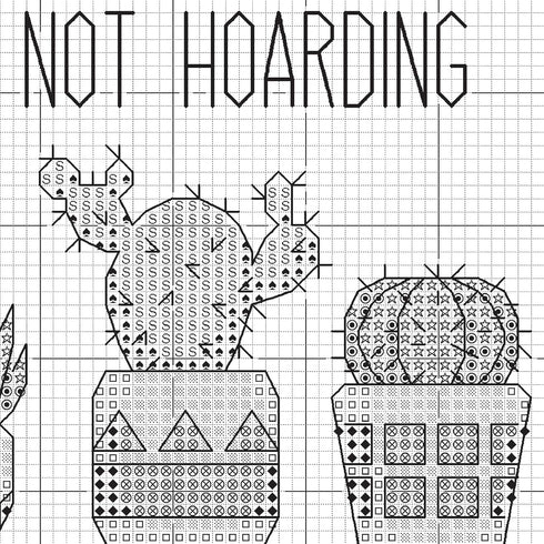 Dimensions 72-76919 Hoarding Plants Counted Cross Stitch Kit for Beginners, 6" D, 14 Cnt. White Aida, 5pcs...