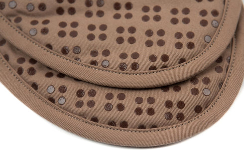 Sticky Toffee Oven Mitt and Pot Holder Set of 3 – Brown Non-Slip Silicone Kitchen Hot Pads and Mitts, 100% Cotton Shell, Oeko-Tex Cotton...