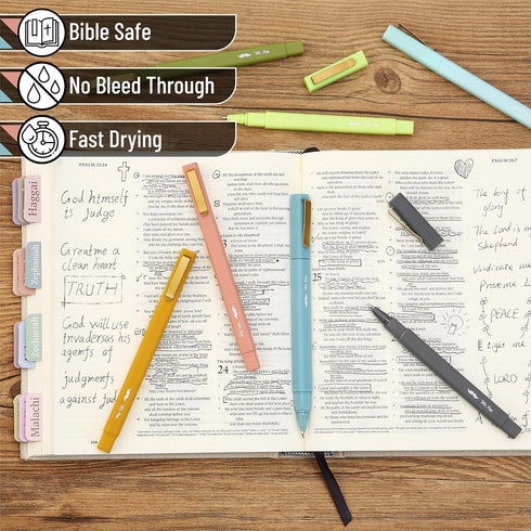 Mr. Pen- Aesthetic Pens, 12 Pack, Black Ink, Fast Dry, No Smear Bible Pens No Bleed Through, Fine Point Pen, Ballpoint Pens Ballpoint, Fine Tip Pe...