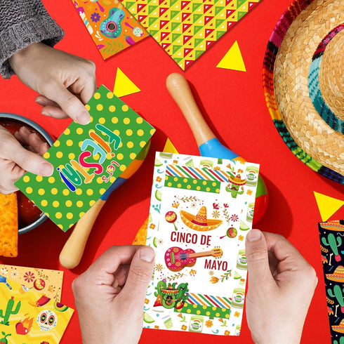 VIVIQUEN 24 Sheets Mexico Cinco De Mayo Double-Sided Scrapbook Paper 30x30cm Cactus Craft Paper Folded Flat for DIY Decorative Background Card Mak...