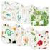 Zainpe 6Pcs Snap Muslin Cotton Baby Bibs Summer Cactus Patterns Infants Drooling Bib Soft Absorbent Adjustable Burp Cloths Feeding Bibs for Newbor...