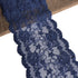 7 Inches Wide Stretch Lace with Floral Pattern for Bridal Wedding Decorations, Sewing and DIY Crafts- 5 Yards (6128 Navy)...