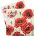 20-ct 13x13 Valentine's Napkins Decorative for Decoupage Red Poppy Floral Paper for Mother's Father's Day Red Pretty Flower Napkins gorgeous for L...