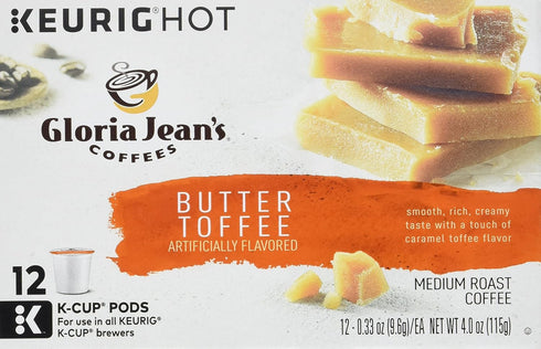 GREEN MOUNTAIN Gloria Jeans Butter Toffee Coffee 12 Ct Keurig Brewed K-cups Green, 12 ct...