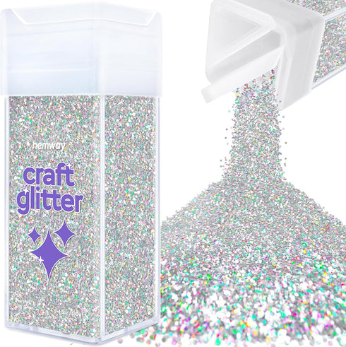 Hemway Craft Glitter Shaker for Arts & Crafts, Resin, Tumblers, Epoxy, Nails, Paint, Decorations and Card Making 130g / 4.6oz - Fine (1/64" 0.015"...
