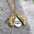 SLOONG You are My Sunshine Inspiring Engraved Necklace Memorial Hidden Message Sunflower Locket Necklace (Beautiful girl you can do amazing things...