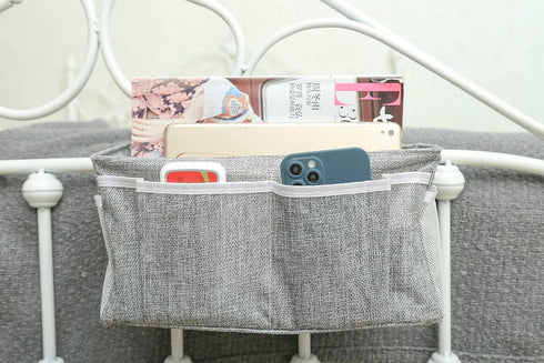Home, dormitory bed hanging storage bag/storage bag, Dark gray, Length 31 cm, width 11 cm, height 16 cm...