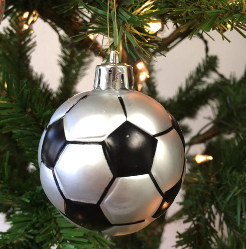 PEPPERLONELY Soccer Shatterproof Sports Ball Ornaments/Decorations, Set of 6PC, 65mm (2-1/2 Inch)...