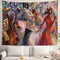 Shrahala Jazz Band Tapestry, Jazz Singer Club Band Oil Painting Wall Hanging Large Tapestry Psychedelic Tapestry Decorations Bedroom Living Room D...