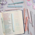 Aesthetic Highlighters and Gel Pens With Soft Ink And Tip, No Bleed Dry Fast Easy to Hold, for Bible Journaling Planner Notes School Office Suppli...