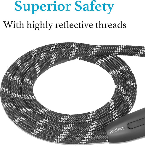 iYoShop 6 FT Durable Slip Lead Dog Leash with Padded Handle and Highly Reflective Threads, Dog Training Leash, (Medium/Large, 35~120 lbs, Black)...