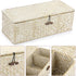 Hipiwe Seagrass Storage Basket Bin 3 Sections Hand-Woven Wicker Basket with Lid Bathroom Basket Toilet Tank Basket Holder for Organize Snack Tissu...