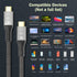 USB C Thunderbolt 4 Cable 3.3ft, USB4 Braided Cables 40Gbps, 8K 60Hz PD 100W Compatible with Thunderbolt 4/3, USB4/3, Type C, for iPhone 15/15 Pro...