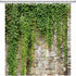 Stone Brick Wall Shower Curtain Green Leaves Garden Landscape Nature Plant Scenery Rustic Marble Rocks Stone Wall Bathtub Curtains Fabric Bathroom...