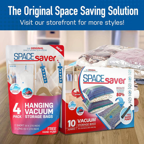 10 Pack Large Vacuum Storage Bags for Comforters, Blankets & Clothes – Vacuum Sealed Compression Bags with Hand Pump – Space Saver Storage Bags fo...