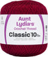 Coats Crochet Aunt Lydia's Crochet, Cotton Classic Size 10, Burgundy (154-492)...