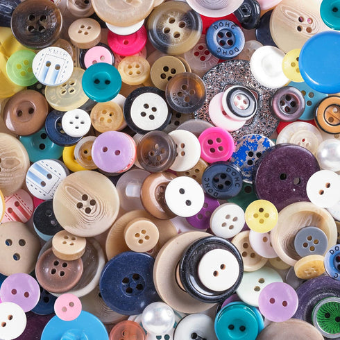 Super Z Outlet Scrambled Assortment Bag of Buttons for Arts & Crafts, Decoration, Collections, Sewing, and More! (100 Pack)...