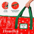 Handy Laundry Christmas Tree Storage Bag - Stores 7.5 Foot Artificial Xmas Holiday Tree, Zippered Bag, Durable Waterproof Material, Carry Handles....