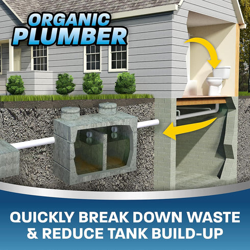 Septic Tank Cleaner Treatment, Bacteria x Natural Enzyme Flushable Bio Tabs, Rid Sewage Waste & Clean Field System, 1 Year of Tablets...