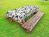 Ambesonne Wildlife Outdoor Tablecloth, Pattern of Black Tracks Paws Webbed Bird Mammal Leaving Footprints Step Marks, Decorative Washable Picnic T...