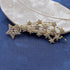 90’s Inspiration Gold Tone Cubic Zircon Shooting Star Brooch Pin Starburst Jewelry...