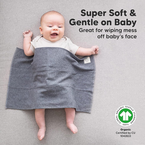 Organic Burp Cloths Baby Girl, Boy - 6-Pack Large Baby Burp Cloths, Super Absorbent Burping Cloths for Babies, Soft & Plush Cotton Burp Cloth, Spi...