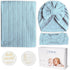 Baby Blankets,5PCS Security Blanket for Babies - Swaddle Adjustable Wearable Blanket, 5pcs Newborn Accessories Set with Hello World Wooden Birth A...