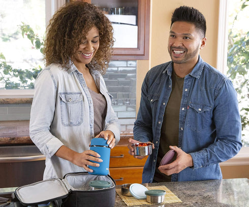 MIRA Insulated Food Jar Thermo for Hot Food & Soup, Compact Stainless Steel Vacuum Lunch Container for Meals To Go - 13.5 oz, Blue...