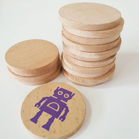 Wooden Memory Game - Matching Memory Game for Kids 3 and Up, 16Pcs | Educational Toy for Preschool Toddlers Board Games (Robots)...