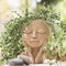 AIMEBBY Face Flower Pot Head Planter Pot Succulent Planter Cute Resin Cactus Planter with Drainage Hole Closed Eyes...