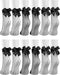 Geyoga 6 Pairs Black Women Fishnet Socks Dress Short Ankle Socks Hollow out Elastic Mesh Lace Socks for Cosplay Summer Wear (Bowknot Style)...