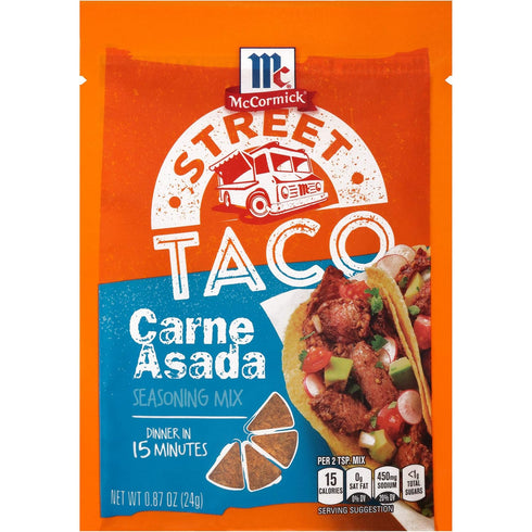 McCormick Street Taco Carne Asada Seasoning Mix, 0.87 oz (Pack of 12)...