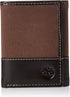Timberland Men's Canvas & Leather Trifold Wallet, Dark Earth, One Size...