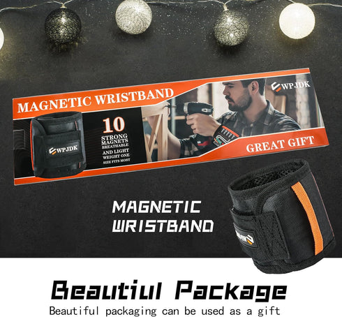 Magnetic Wristband for Holding Screws, Drilling Bits, Nails, Stocking Stuffers Gifts for Men Father's Day Gift Christmas Gifts for Dad Birthday Gi...