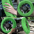 FH Group Doe16 Faux Rabbit Fur Cozy Steering Wheel Cover Ultimate Protection Universal Fit for Most Cars, Trucks, SUVs, and Vans Green...