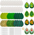 SHUANGART 194 Pcs St. Patrick's Day Sublimation Blank Superfine Glitter Earrings Kit, Green Shamrock Printed Chunky Glitter Faux Leather Earrings ...