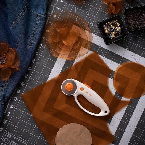 Fiskars 45mm Quick Change Rotary Cutter for Fabric - Steel Rotary Cutter Blade - Craft Supplies - Crafts, Sewing, and Quilting Projects - White...